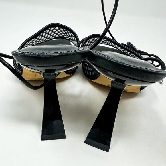 NEW Marc Fisher Dallyn Blk Leather Ankle Strap Slide Sandals Size 6.5 MSRP $150 - Picture 9 of 11